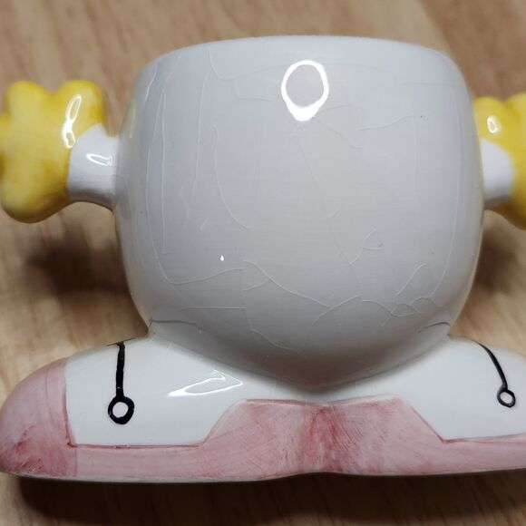 Egg Cup Smiley Face holder ceramic - Picture 9 of 9